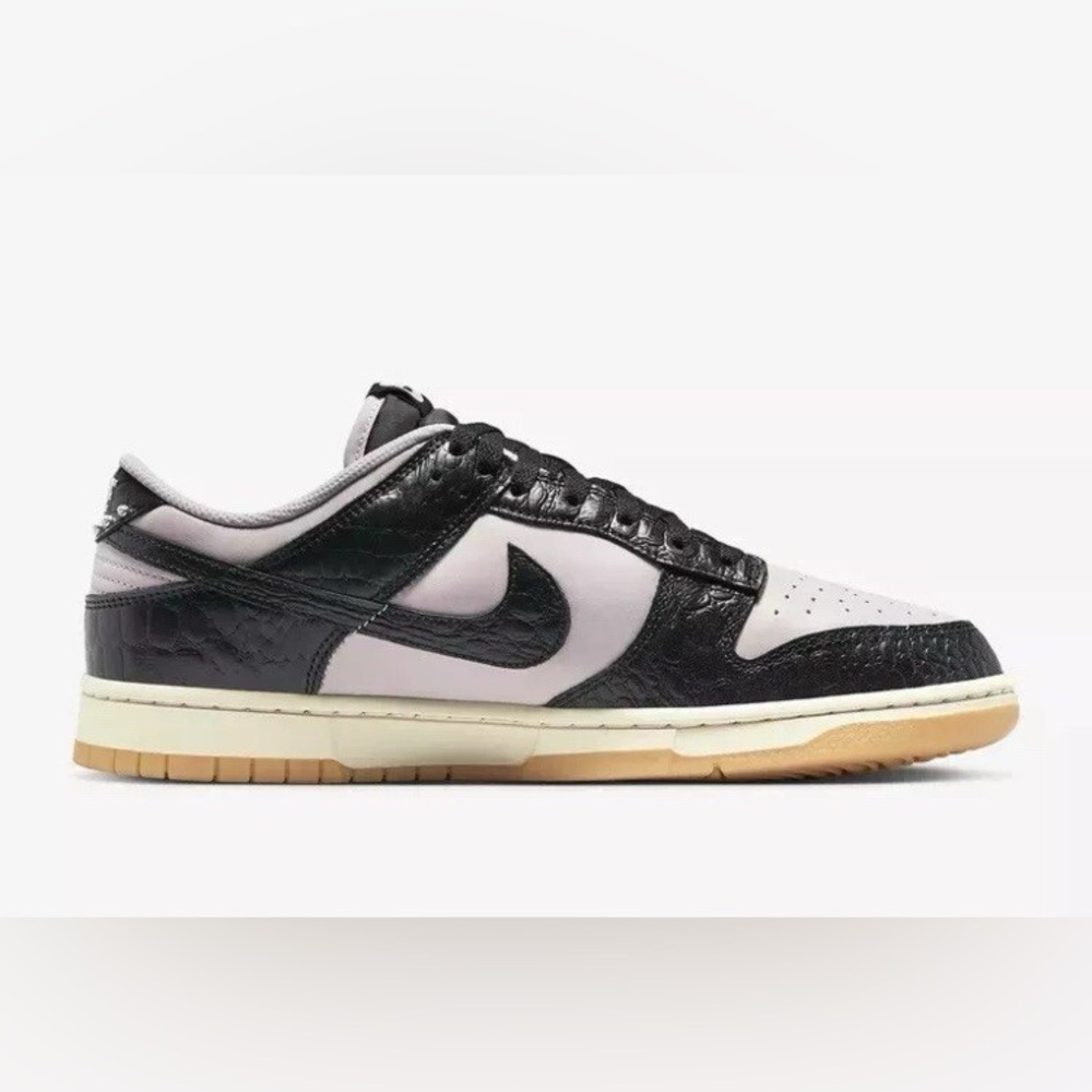 Sz 8.5 Nike Dunk Low 'Black Platinum Violet Croc'